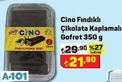 CİNO FINDIKLI ÇİKOLATA KAPLAMALI GOFRET CİNO FINDIKLI ÇİKOLATA KAPLAMALI GOFRET